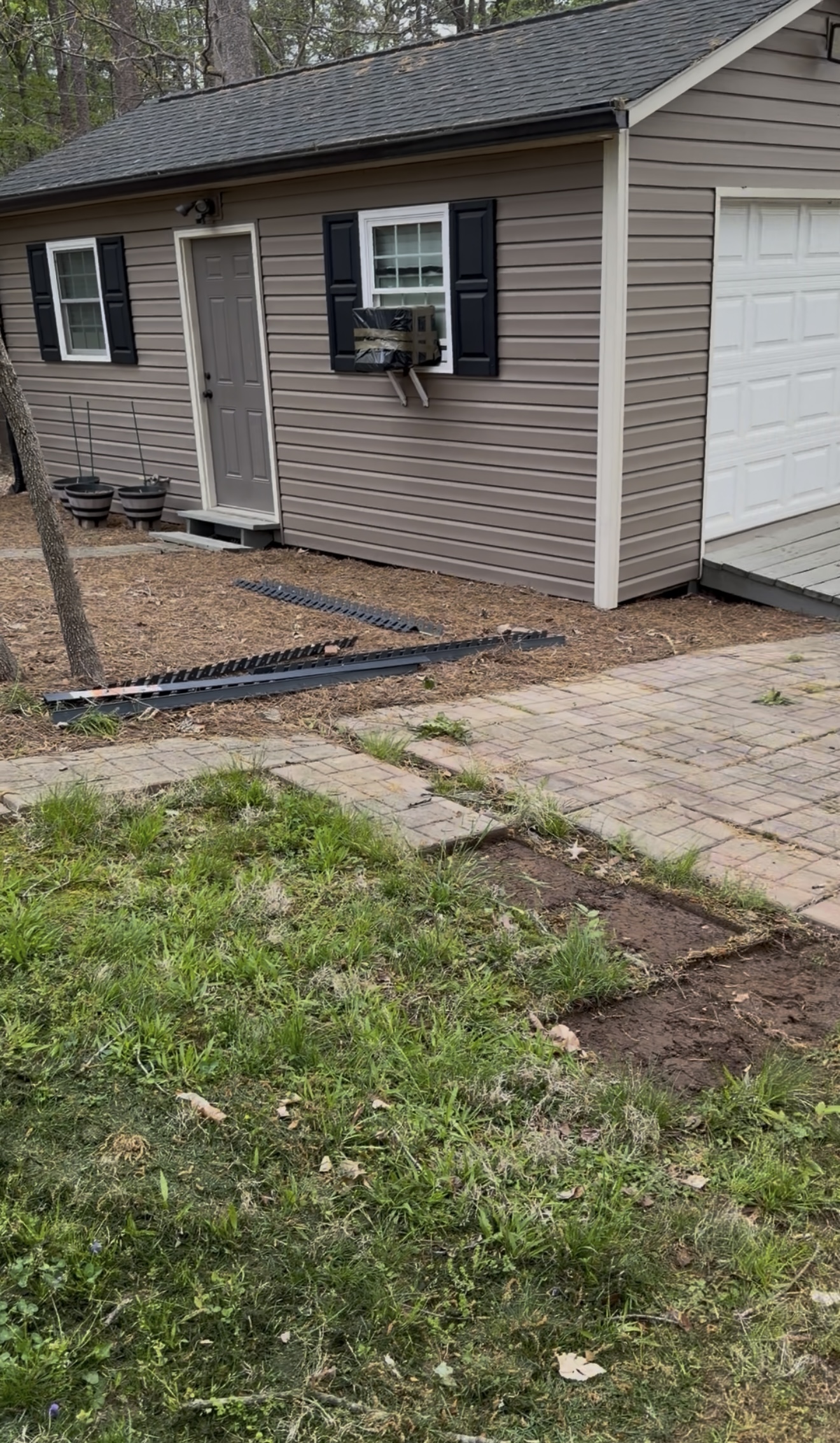 Paver Walkway — before